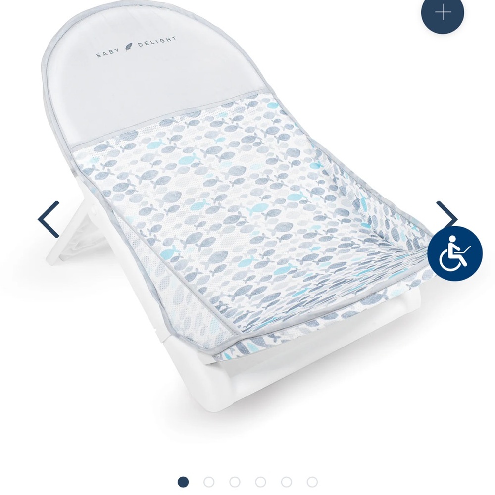 Baby Delight Blue and White Bath Seat